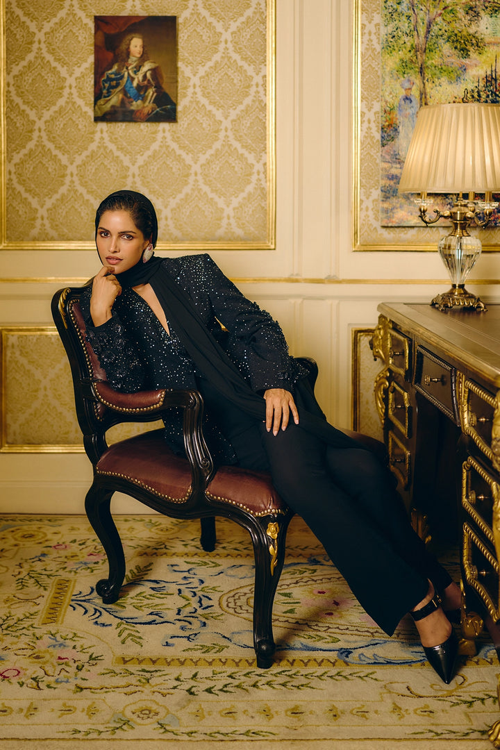 Whispers of Obsidian Blazer Set