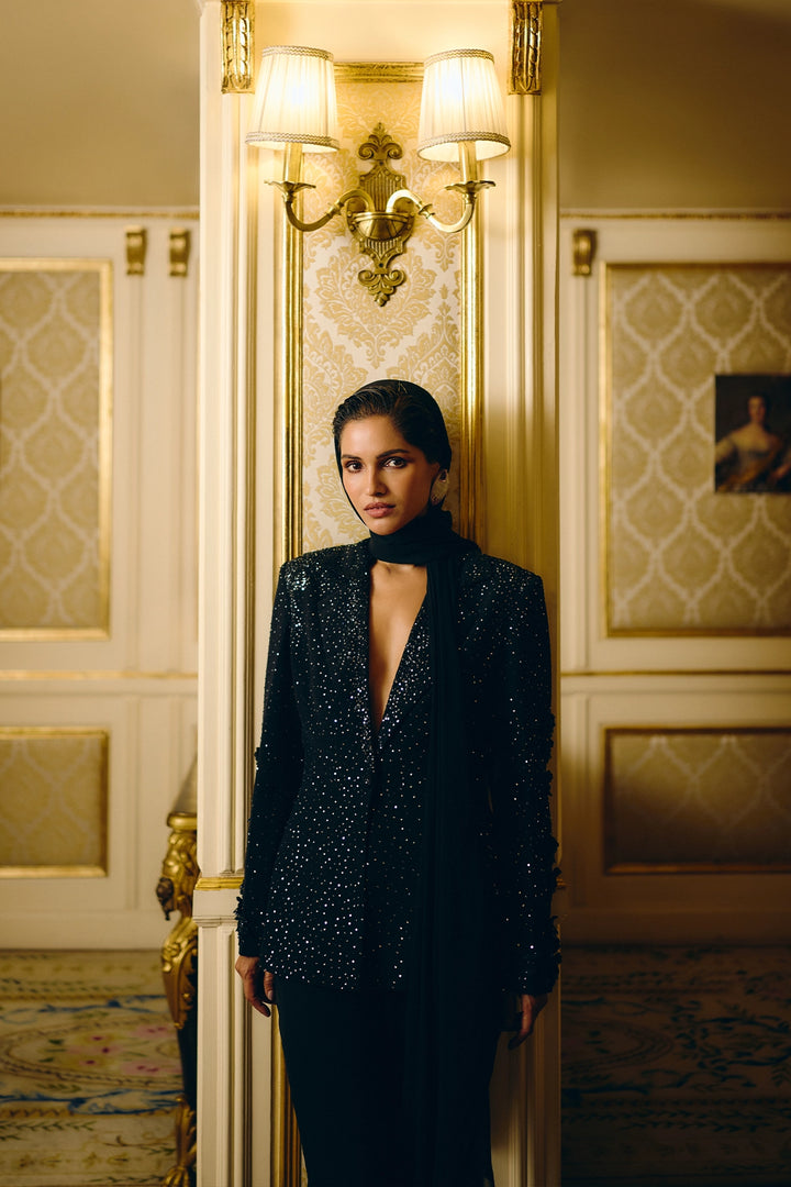 Whispers of Obsidian Blazer Set