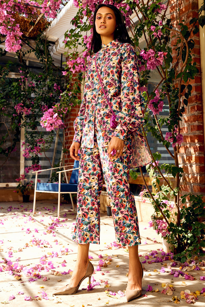 Multicolour Floral Shirt & Pants Set