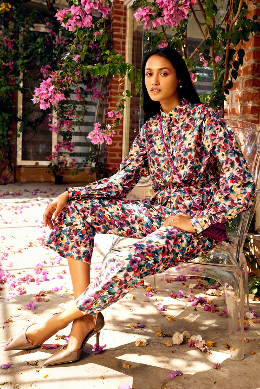 Multicolour Floral Shirt & Pants Set