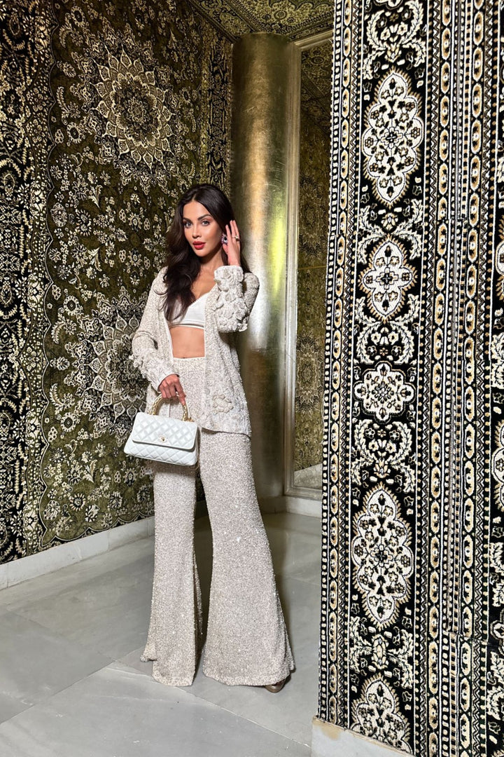Ankita Rai In Celestial Glow Embellished Co-ord Set