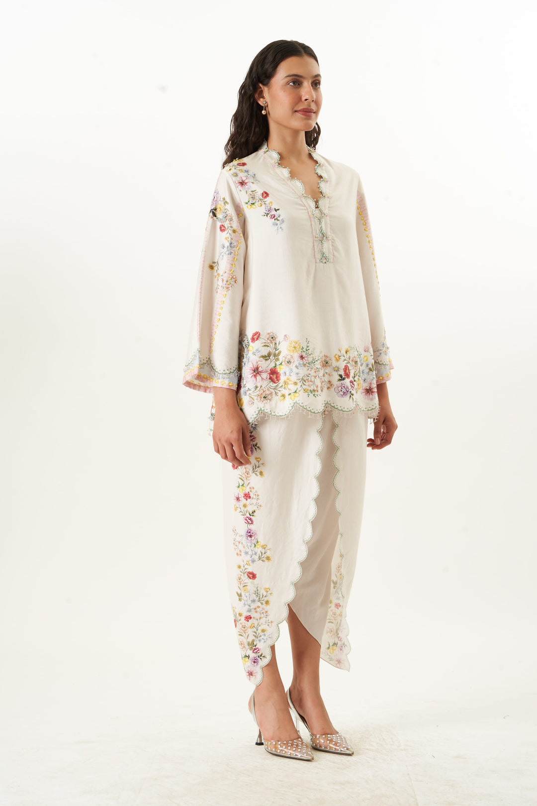 Fleur Ivory Dhoti Set