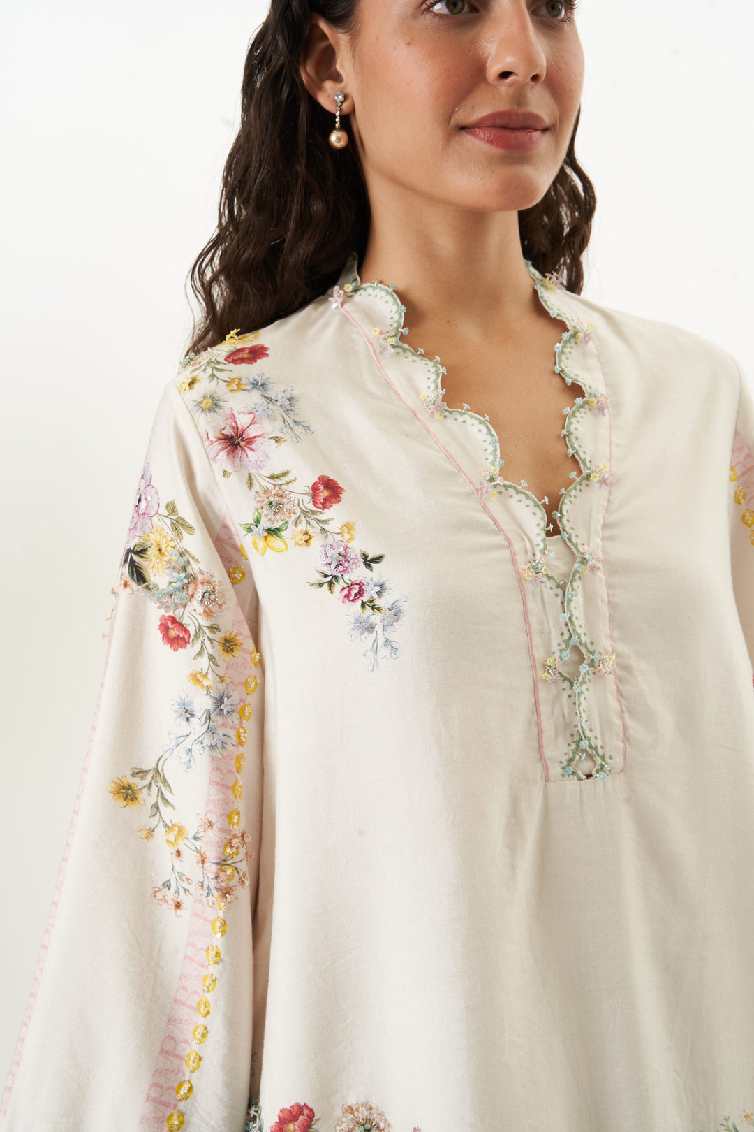 Fleur Ivory Dhoti Set
