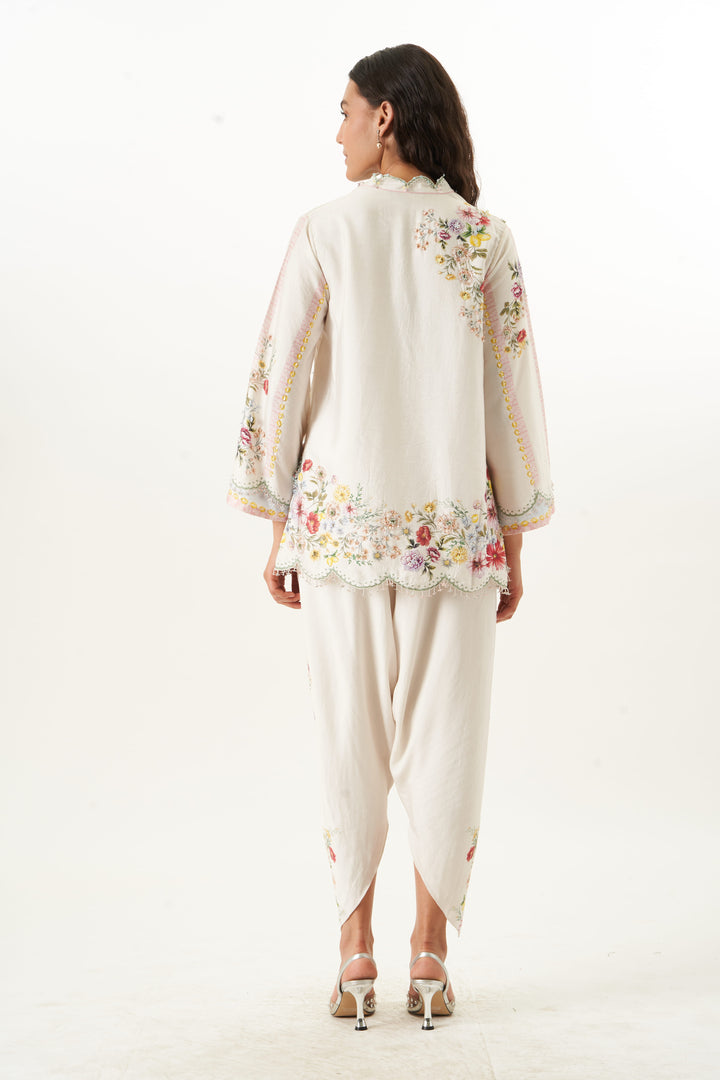 Fleur Ivory Dhoti Set