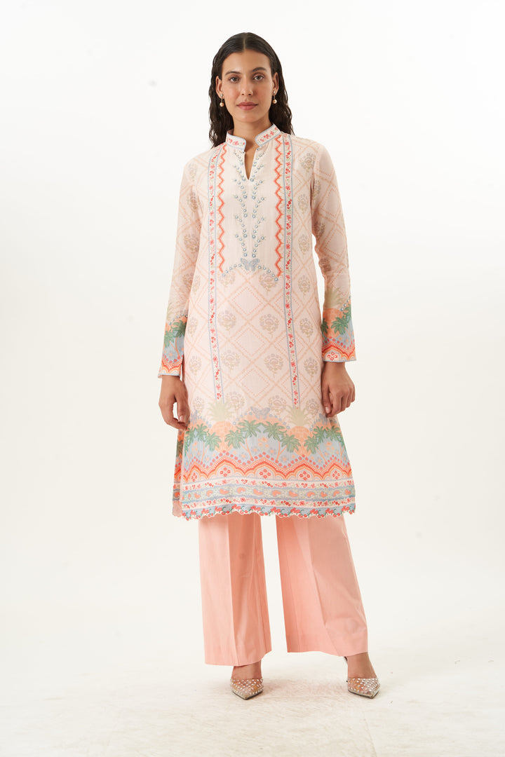 Edge of Bloom Straight Kurta Set