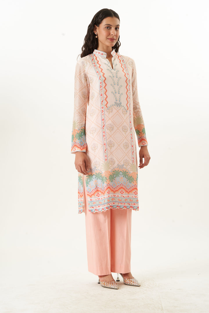 Edge of Bloom Straight Kurta Set