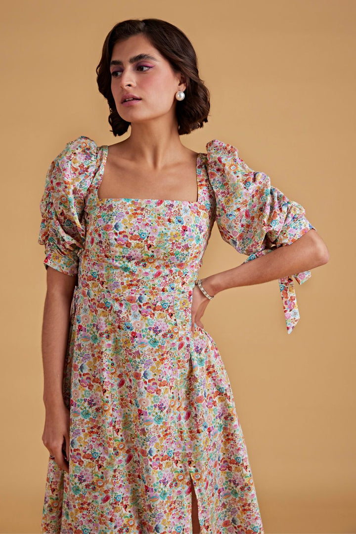 Multicolour Midi Dress