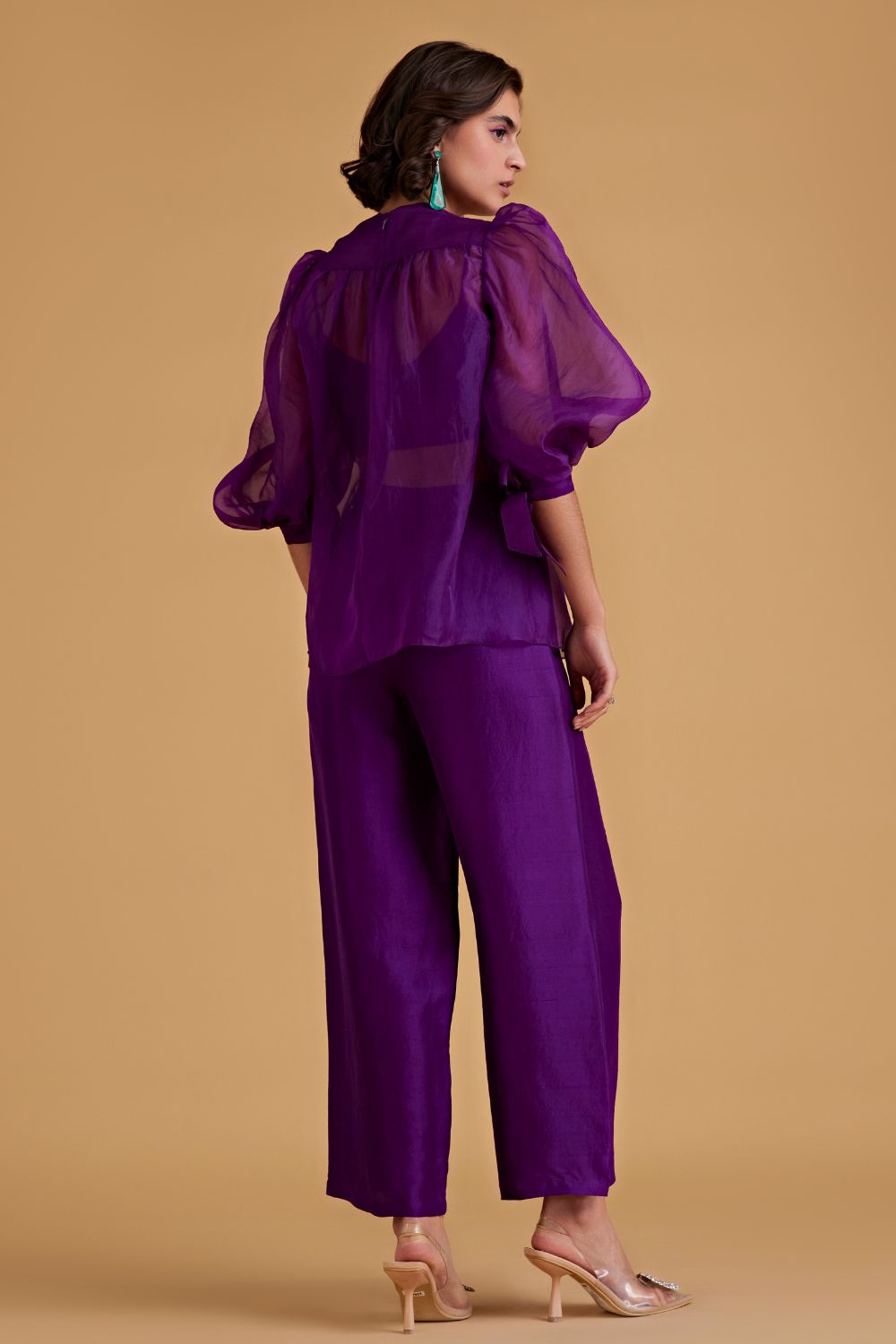 Purple Organza Co-ord Set