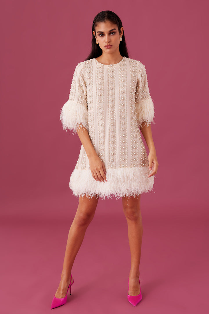 Ivory Feather Dress