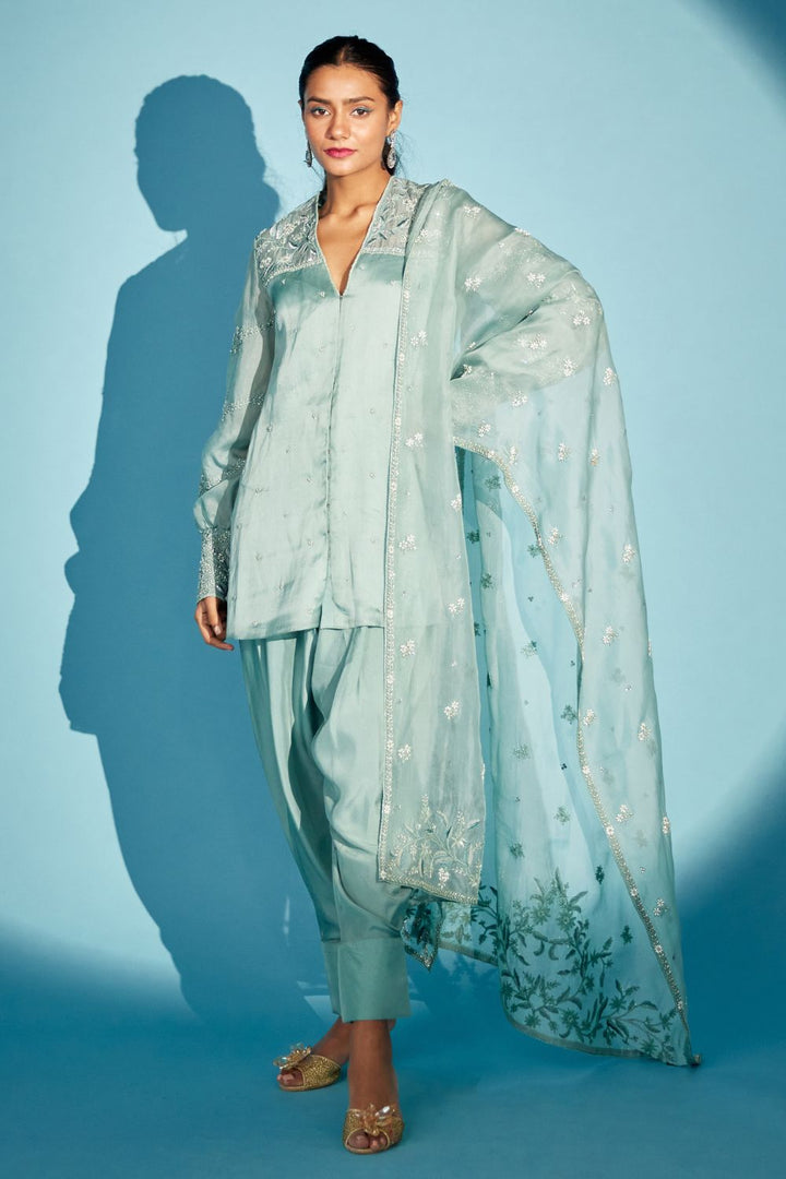 Sea Foam Green Kurta Set