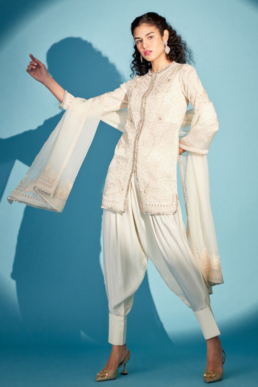 Ivory Embroidered Suit