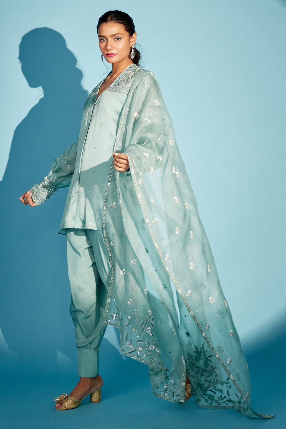 Sea Foam Green Kurta Set